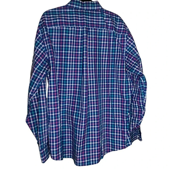 Jos. A. Bank Men's Tailored Fit Button-Down Collar Check Shirt Size XL - Picture 6 of 7